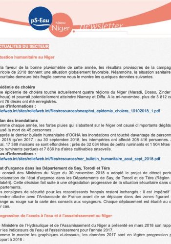 PS-Eau Newsletter, réseau Niger #13